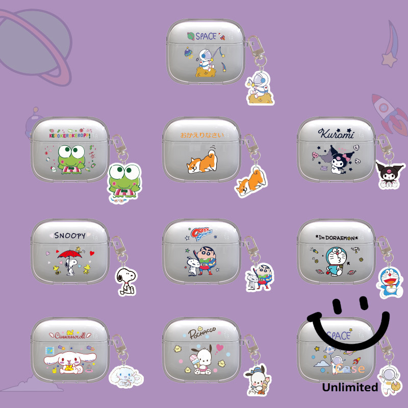 สําหรับ OPPO Enco Buds3 Pro เคส Case เคสหูฟังบุคลิกภาพ: ลายสัตว์, กบ, ลูกสุนัข, Spaceman OPPO Buds 3 Pro