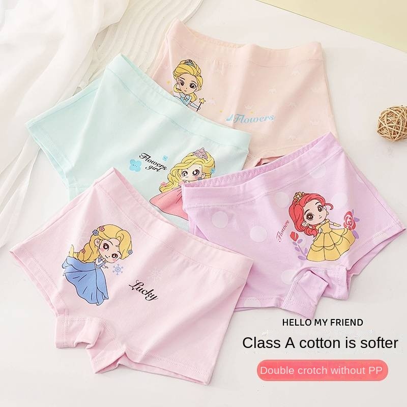 Children's Underwear Boxers Cartoon Girl Underwear 2-8 Years Old Girl Boxer Shorts qDLL