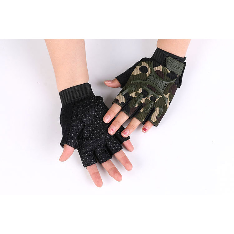 2025 ถุงมือยุทธวิธีเด็กครึ่งนิ้วเด็กกลางและใหญ่ชายและหญิงฟรีทหารการฝึกอบรมการขยายกีฬาขี่ลื่นถุงมือนิ้วเปิด