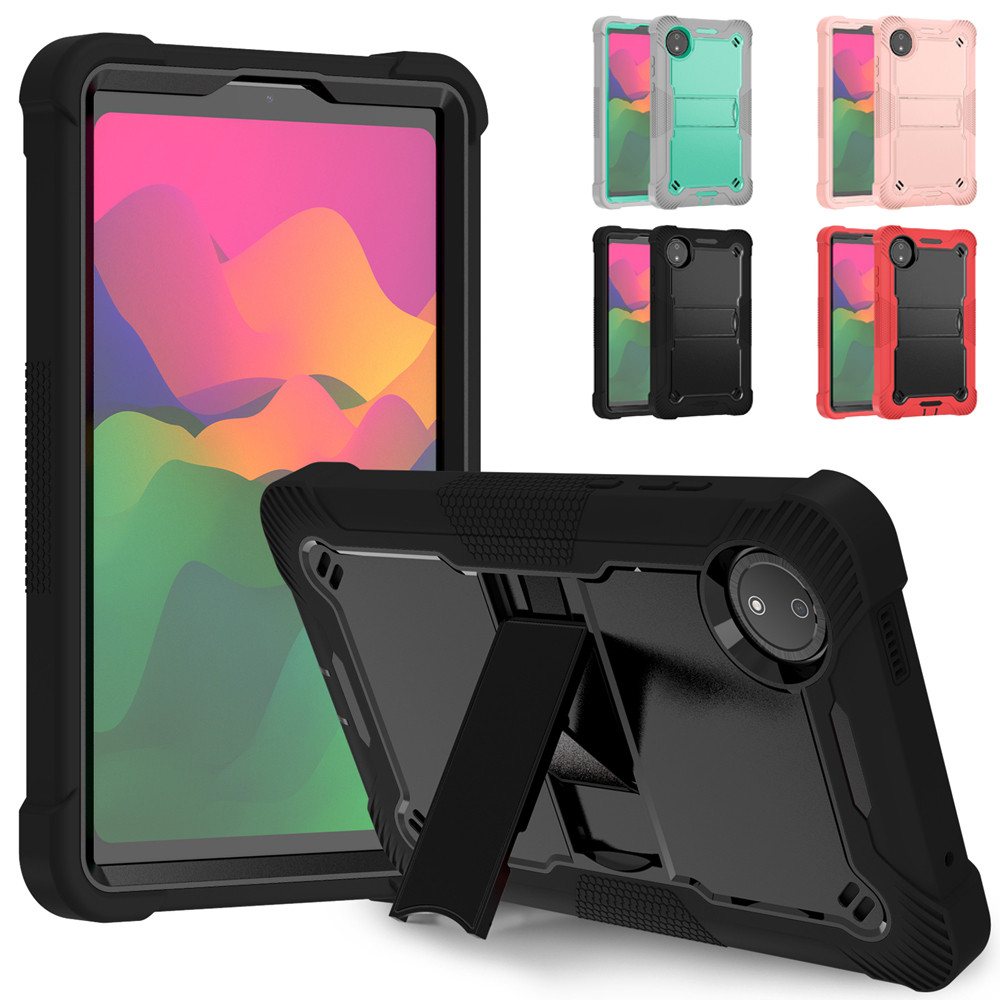 สําหรับ Xiaomi Redmi Pad SE 8.7 4G 2024 กรณีเด็กปลอดภัยซิลิคอน PC Hybrid กันกระแทกขาตั้งแท็บเล็ตฝาครอบปลอก