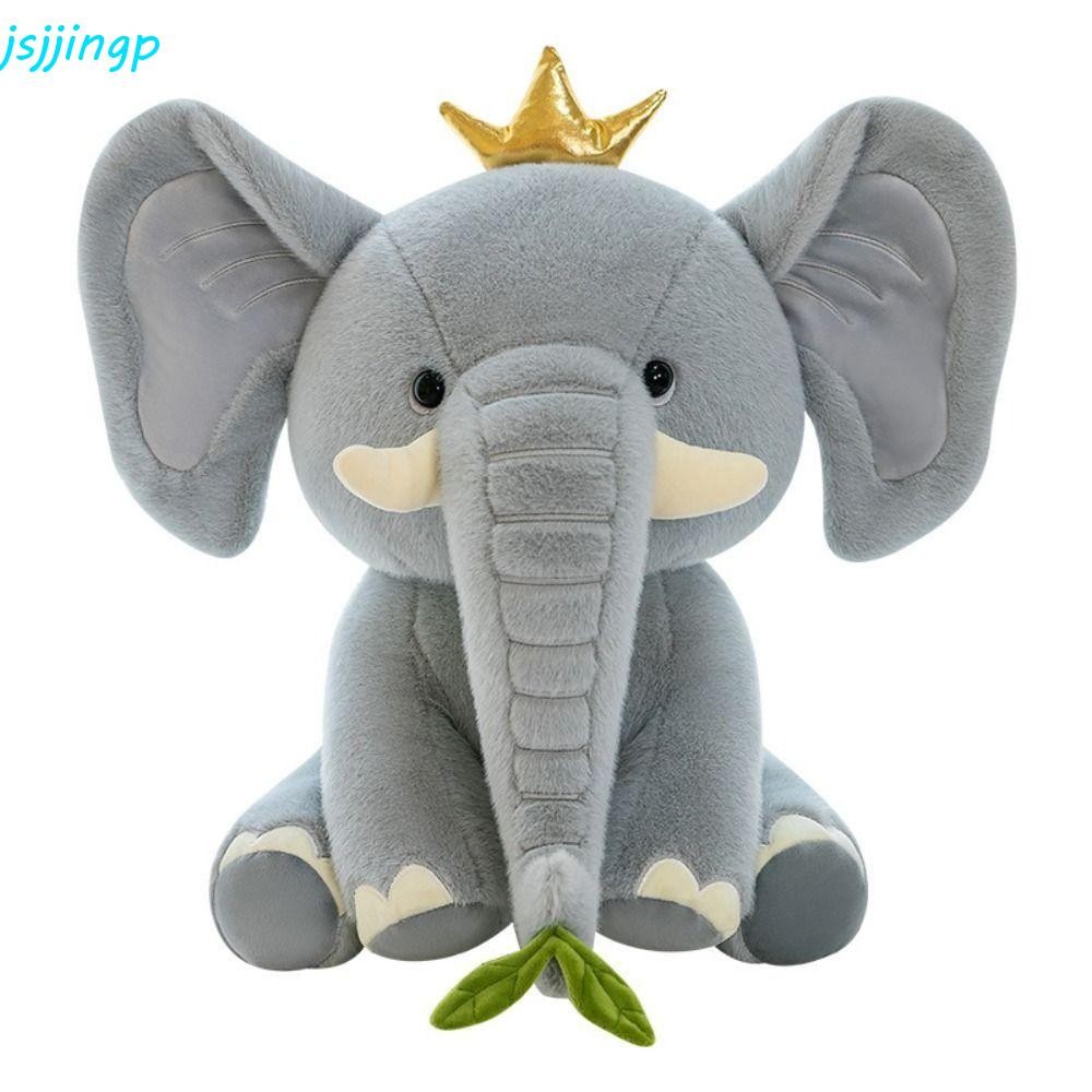 Jsjjingp Crown Elephant Plushie, Creative Kawaii การ์ตูนช้างตุ๊กตาสัตว์ของเล่น ของขวัญเด็ก