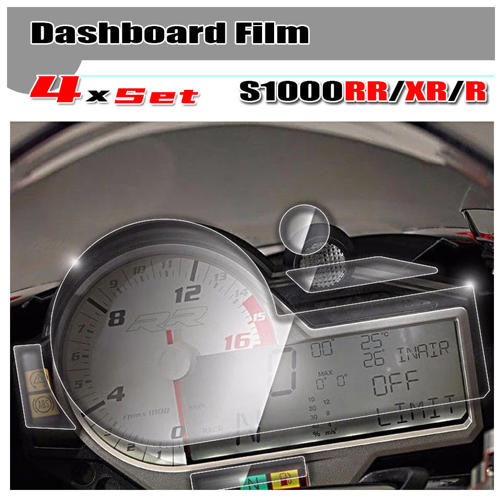 เครื่องมือป้องกันฟิล์มแดชบอร์ดป้องกันหน้าจอสติกเกอร์สําหรับ Bmw S1000R 2015 - 2020 S1000RR 2016 2017 2018 S1000XR 2019อุปกรณ์มอเตอร์ไซค์ในสต็อกได้อย่างรวดเร็วจัดส่ง