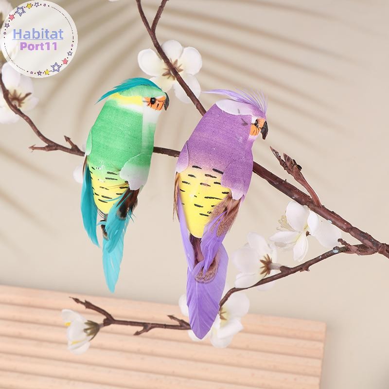 HabitatPort Creative ประดิษฐ์ Parrot โฟมปลอมสัตว์จําลองนกรุ่น DIY สําหรับงานแต่งงานบ้านสวนเครื่องประดับ Decor th