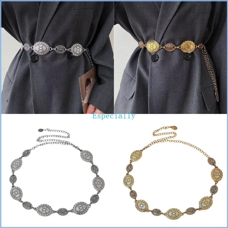 Redd Elegant Bohemian Metal เอว Chain Belt Body Jewelry Vacation Travel Accessories