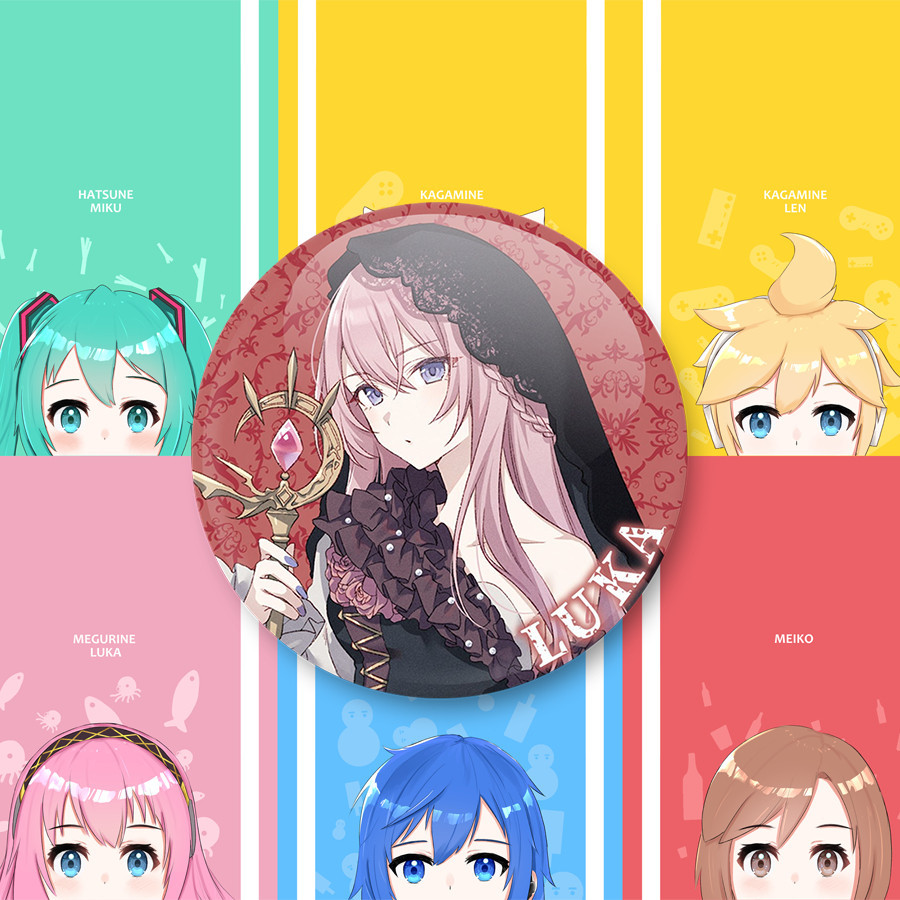 [ PIN ] นักร้องเสมือนจริงป้ายปุ่มโครงการ Sekai Badge Vocaloid Pins - ขนาดใหญ่ 58 มม. - รอบอะนิเมะ PI