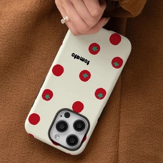 เคสโทรศัพท์มะเขือเทศแบบเต็มหน้าจอเข้ากันได้กับ iPhone 15 Pro Max, Apple 17 16 14 Plus 11/12/13 Pro Max, เคสป้องกันกันกระแทกใหม่