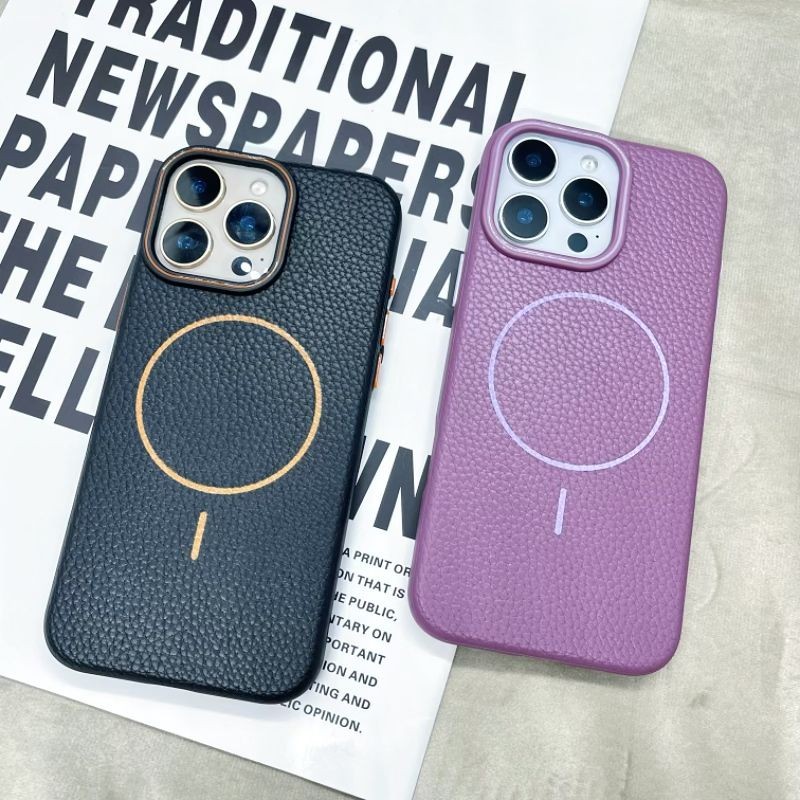 Magnetic เคส ลายลิ้นจี่ for เคสไอโฟน11 iPhone 16 13 15 14 12 Pro Max case iphone 13 XR XS Max 16 ProMax เคสไอโฟน เคส