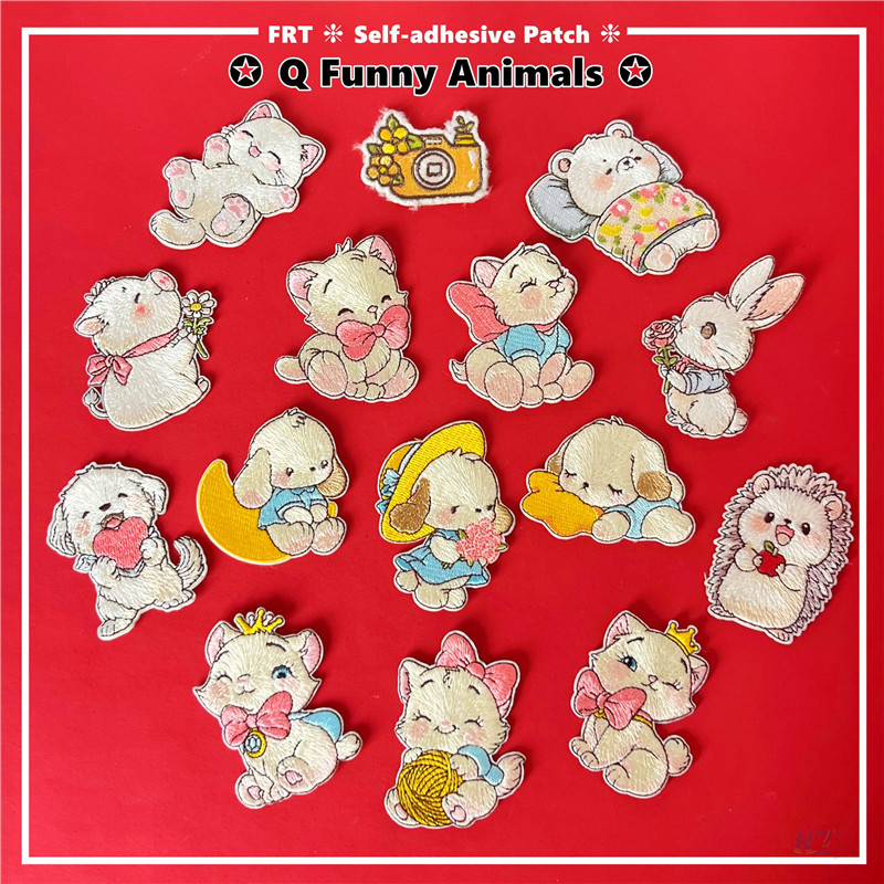 ☸ ถาม แพทช์สติกเกอร์ติดด้วยตนเองเด็กอ่อนสัตว์ ☸ 1 ชิ้น DIY เหล็กบนเย็บเสื้อผ้ากระเป๋าอุปกรณ์เสริมตกแต่งป้ายแพทช์