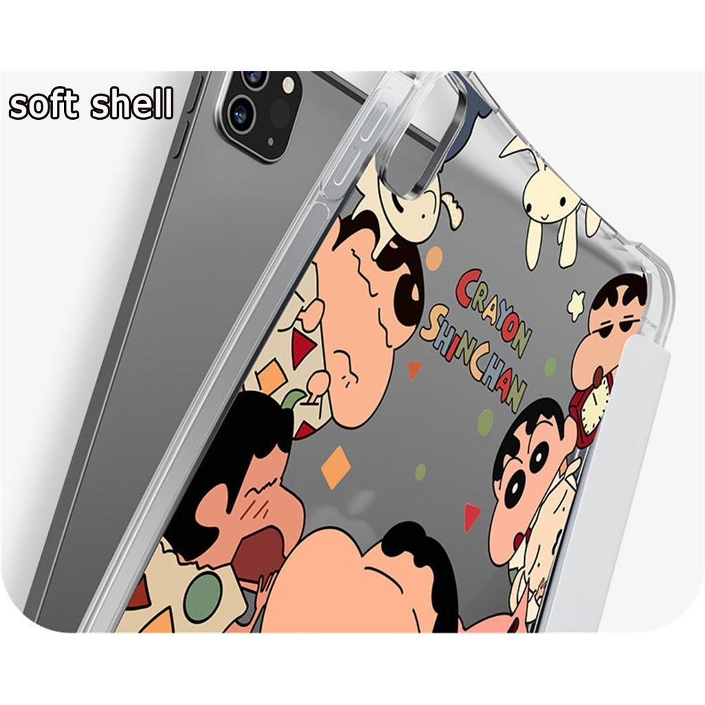 เคสไอแพดหลังใสมีที่เก็บปากกา for Air7/Air6/Air5/Air4 10.9 gen11-A16(2025)gen10 gen9/8/7  ipad caseชินจัง - รูปที่ 3