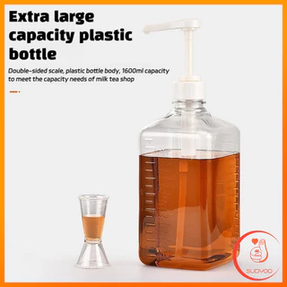 ขวดพลาสติก ขวดแก้ว ขวดหัวปั้ม ขวดน้ำเชื่อม ขวดน้ำมัน 1100/1600ml（10cc）