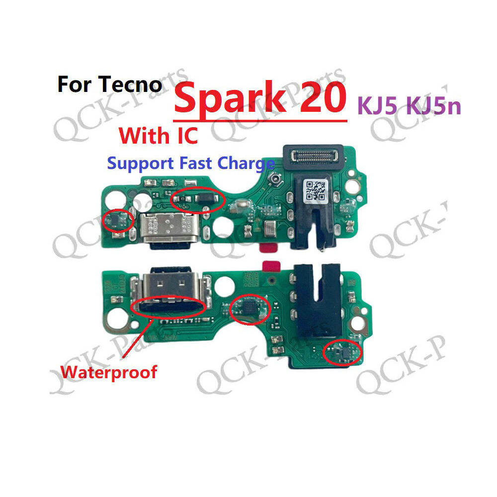 USB Charger ชาร์จพอร์ต Dock ปลั๊กซ็อกเก็ตแจ็คขั้วต่อ Flex สําหรับ Tecno Spark 20C 20 Pro Pro + BG7 B