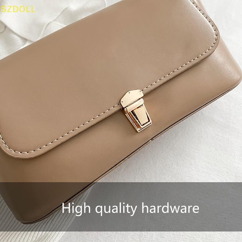 [cxSZDOLLA] Women Retro Tote Bagอินเทรนด์VINTAGE Underarm Bag Portable Casual PU Leather Solid Color Simple Handle Handbags Shoulder Bag DOM
