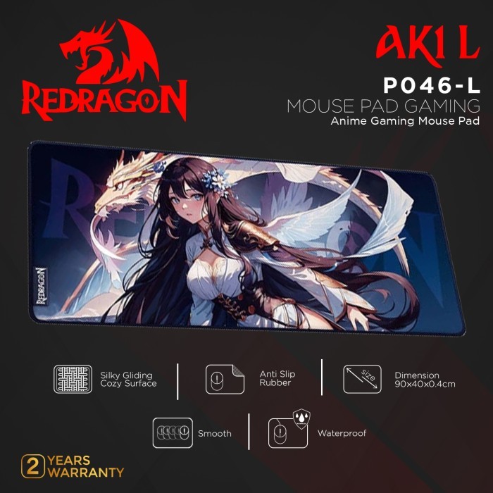 REDRAGON Reddragon แผ่นรองเมาส์สําหรับเล่นเกมอนิเมะ แผ่นรองเมาส์ AK1 L - P046-L