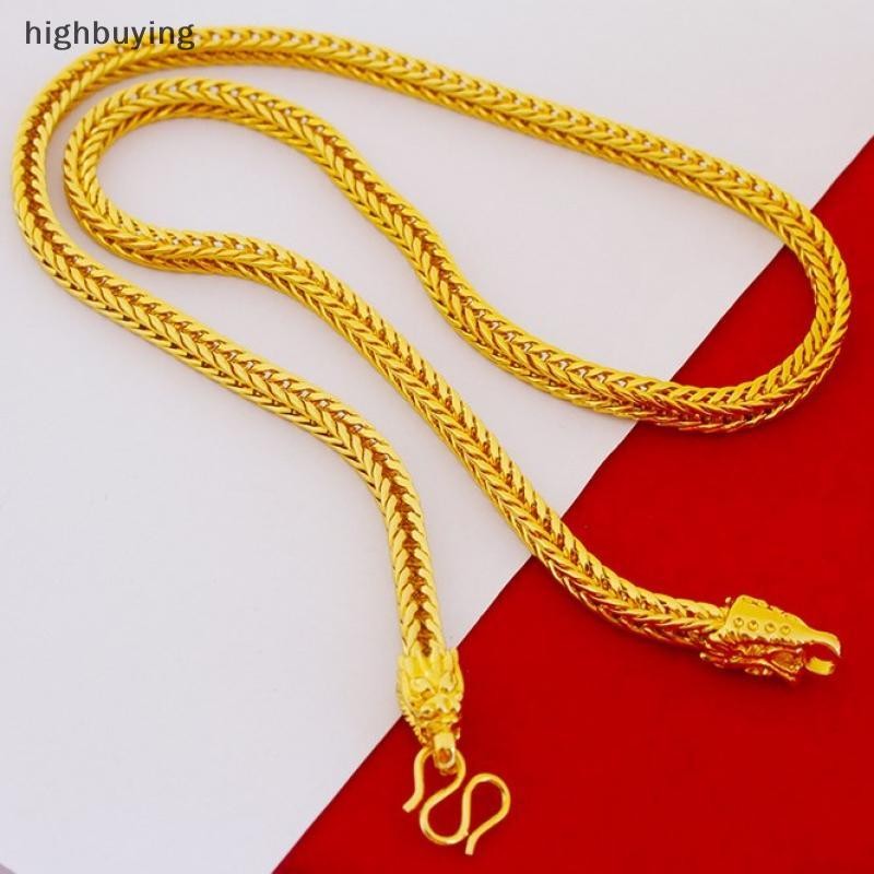 [การซื้อสูง] โลหะผสมชุบทองมังกรฟ็อกซ์หางสร้อยคอ 6 มม. เลียนแบบทองส่วนบุคคลสแควร์ฟ็อกซ์หางสร้อยคอคอโซ่หุ้นใ - รูปที่ 2