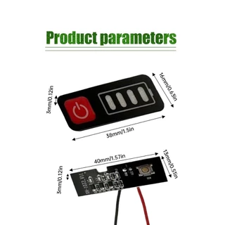 33mA 21V โมดูลวัดความจุแบตเตอรี่ลิเธียม จอแสดงผล led 4ช่อง จอแบตเตอรี่ โมดูลจอ
