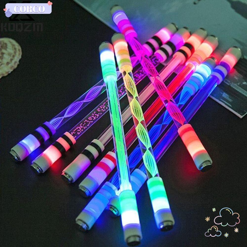 CORCO Spinning Pen Anti-Skid Spin Toy Release Pressure Pocket LED Flash Spinning Pen LED Luminous