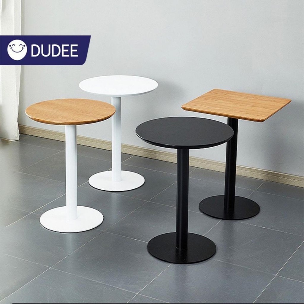 โต๊ะกาแฟทรงกลม DD124 ขนาด 80*80 โต๊ะกลมโมเดิร์น มินิมอล สีขาว สีไม้ ขายดีมาก