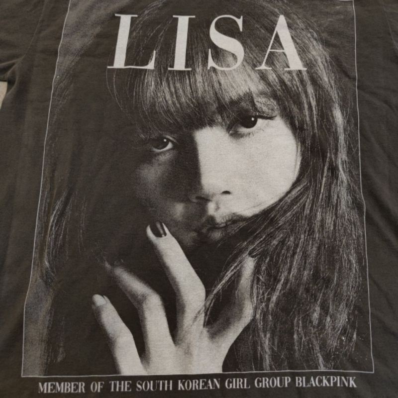 [ LISA ] BLACK PINK K-POP BOOTLEG เสื้อวง ทัวร์ เสื้อวินเทจ papamama vintage shirt - รูปที่ 2