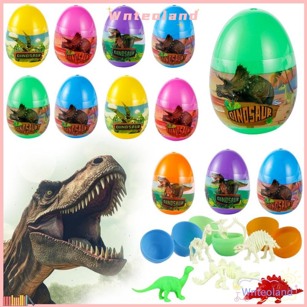 WNTEOLAND 5 ชิ้น Twist Egg Box, Dinosaur Educational Toys Egg, Novelty Animal Eggs Easter Day Dinosa