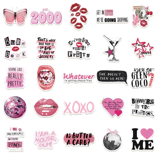 ❉ สติ๊กเกอร์ Girlhood Series 02 สีชมพู ❉ 50 ชิ้น/เซ็ต DIY แฟชั่นสติ๊กเกอร์ Doodle กันน้ํา