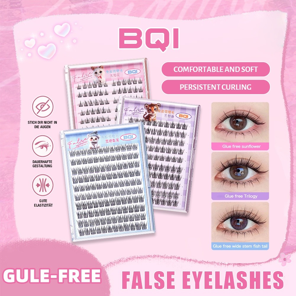 ขนตาปลอม BQI 100-120 แบบติดโดยไม่ต้องใช้กาว