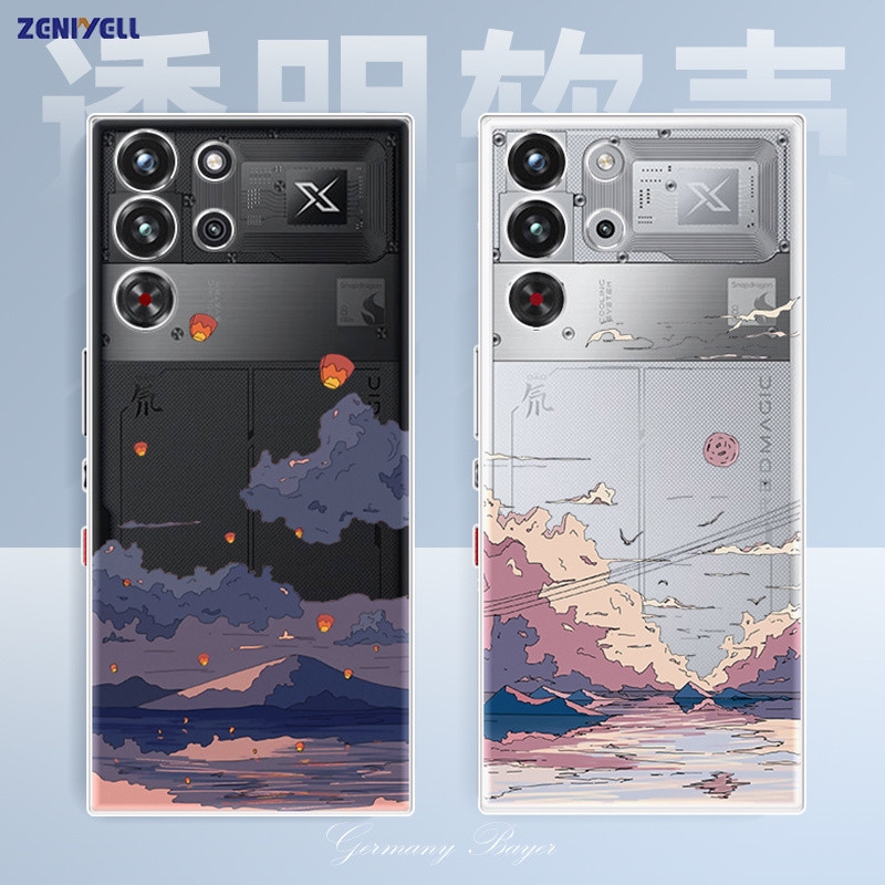 สําหรับ Nubia Red Magic 10 Pro + เคสโทรศัพท์ Red Magic 10 Pro โปร่งใสบางนุ่มกันกระแทกคลุมทั้งหมดฝาคร