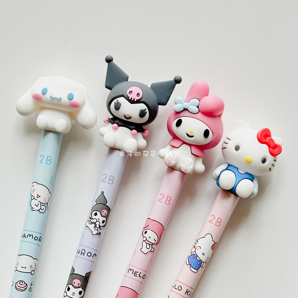 Japan Sanrio Sanrio kitty Cinnamon Dog Melody Kuromi 2B 3D Doll Pencil