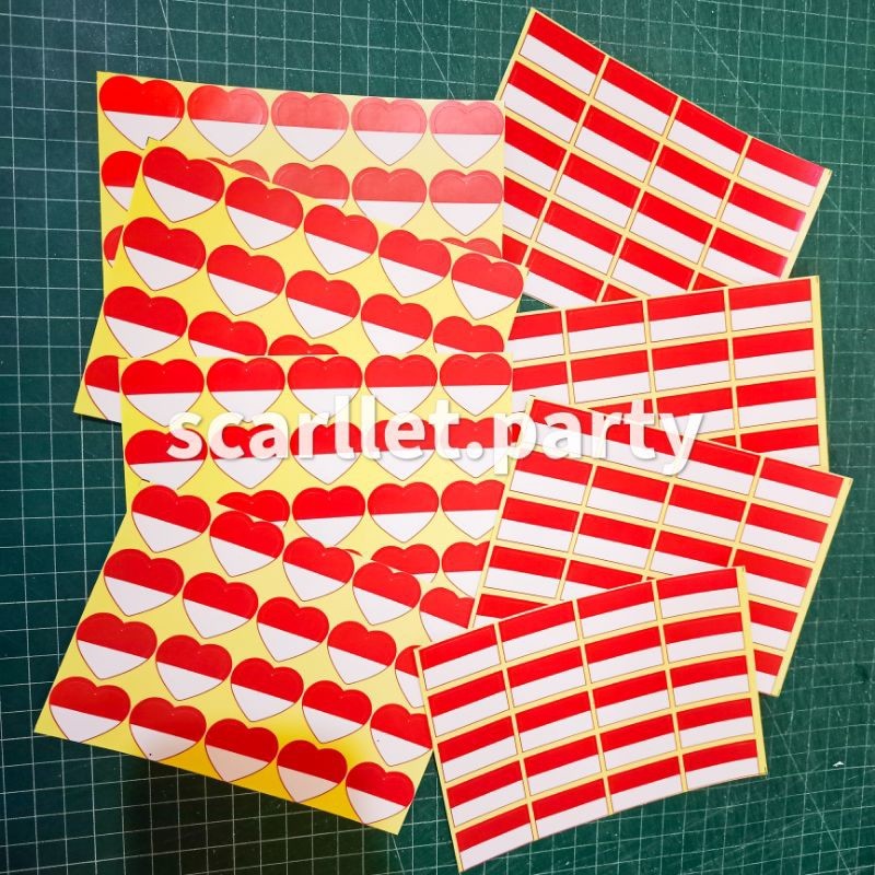 พร้อม INDONESIAN FLAG CHEEK STICKERS AUGUST 17 AUGUST INDONESIAN INDEPENDENCE DECORATION CHEEK LABEL