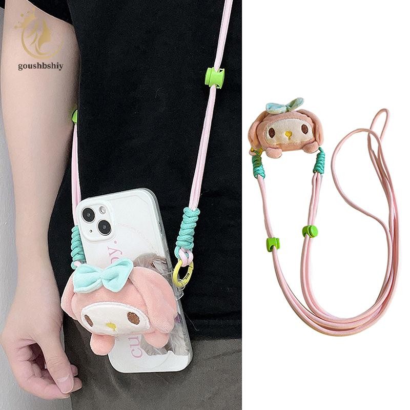 [GOY] Sanrio การ์ตูน Hello Kitty สายคล้องโทรศัพท์น่ารักเชือกเส้นเล็ก Crossbody Anti Lost เคสโทรศัพท์ Lanyard จี้ TH
