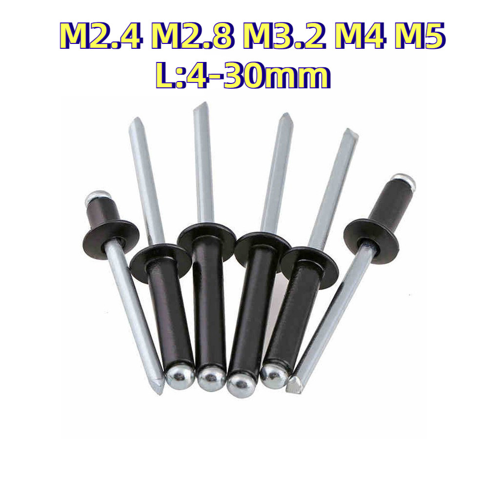 [HJC-LY-w] Blind Rivet Aluminum Black/รีเวท หมุดย้ำ ตะปูยิง อลูมิเนียม สีดำ M2.4 M2.8 M3.2 M4M5