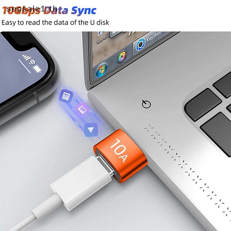 Th 10A USB 3.0 ถึงอะแดปเตอร์ Type C OTG Type C ชาย USB หญิง Converter สําหรับแล็ปท็อป USB C Fast Charging Adapter BGH