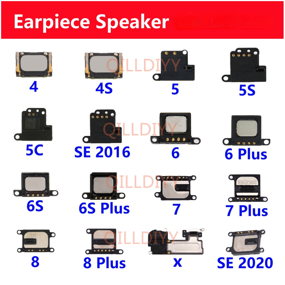 1pcs ด้านหน้า Top Earpiece หูลําโพงสําหรับ iPhone 6 6S 7 8 Plus X 4 4S 5 5S SE 2020 2016 5C เปลี่ยนช