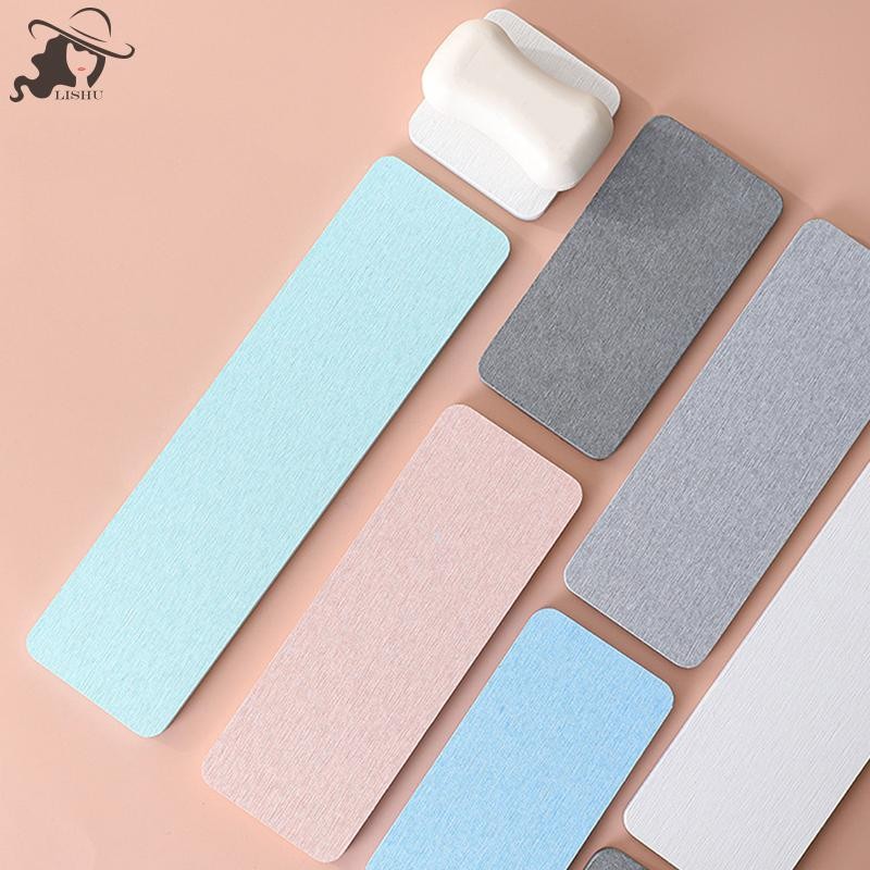 Lishu บ้าน Diatomite Mat แผ่นดูดซับน้ําทนความร้อน Coaster ดินเบาอ่างล้างจานก๊อกน้ําลื่นแห้งเร็ว th