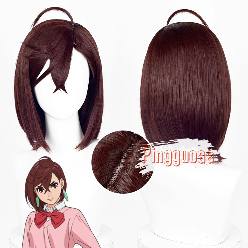 【Manmei】Anime Dandadan Momo Ayase Cosplay Wig 37cm Long Heat Resistant Synthetic Hair