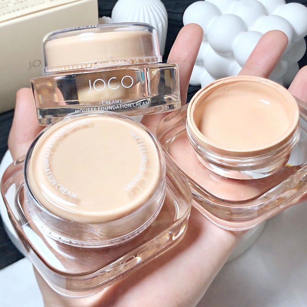 Boutique JOCO~Creamy Skin Mousse Foundation Cream คอนซีลเลอร์ให้ความชุ่มชื้น Non-sticking Powder กัน