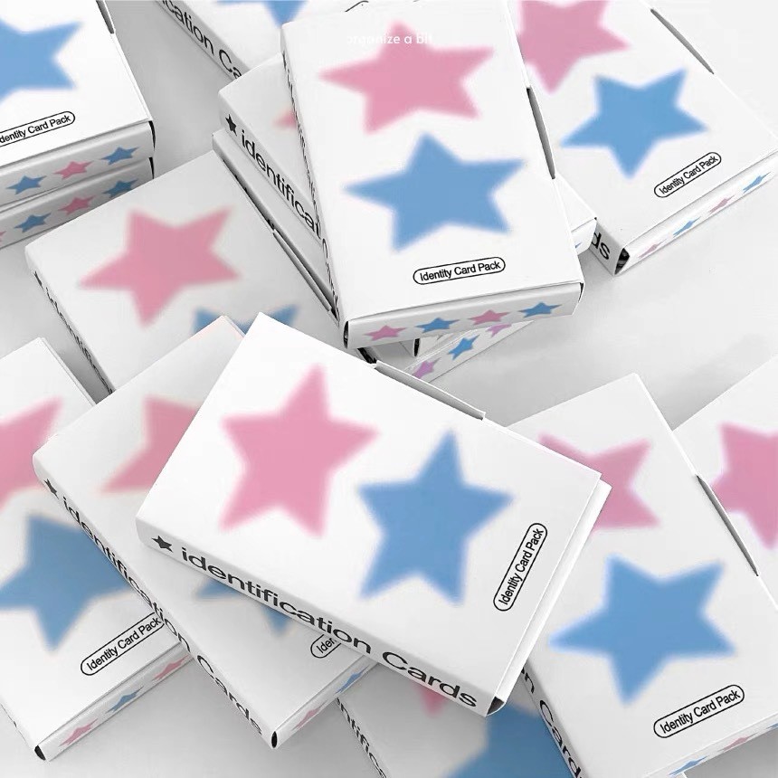 Ins Same Style oab Handbook Material Pack ID Card ins Small Card Star Photo Decorative diy ID Card