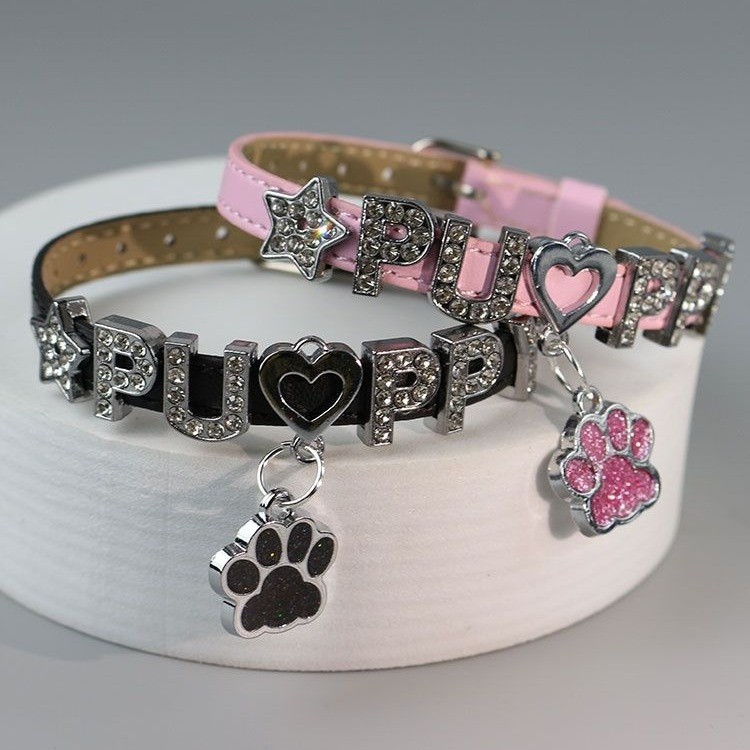 Y2k สร้อยข้อมือหนัง PU สําหรับผู้หญิง Rhinestone Letter Claw จี้สร้อยข้อมือเครื่องประดับของขวัญอุปกรณ์เสริม