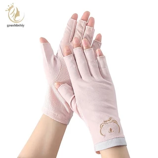 [GOOY] 1 คู่ถุงมือเล็บ UV ถุงมือเจล UV Fingerless เล็บเล็บเครื่องมือศิลปะโคมไฟ LED เล็บเครื่องเป่ารังสีมือ TH
