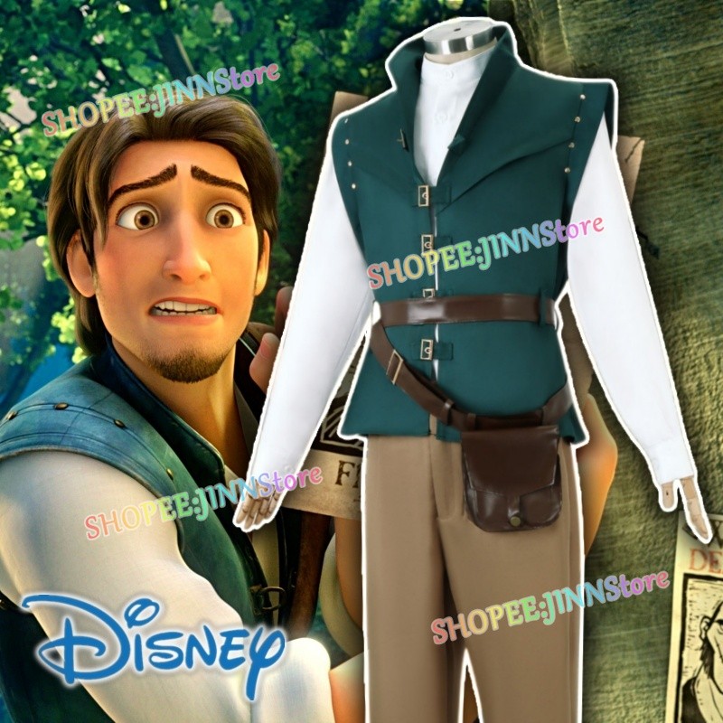 - Jinn - ผู้ใหญ่/เด็ก Rapunzel คอสเพลย์เครื่องแต่งกาย Flynn Rider ชุดอะนิเมะปาร์ตี้ฮาโลวีนเครื่องแต่งกาย - รูปที่ 2