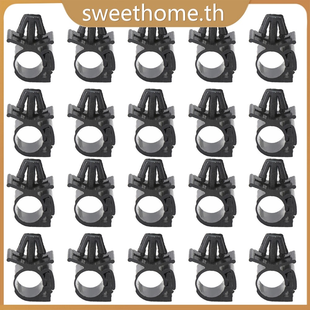 <SWHOME> 20 ชิ้นรถสายไฟยึดล็อคสายไฟท่อคลิป Tie Wrap Holder <OCTOBER>