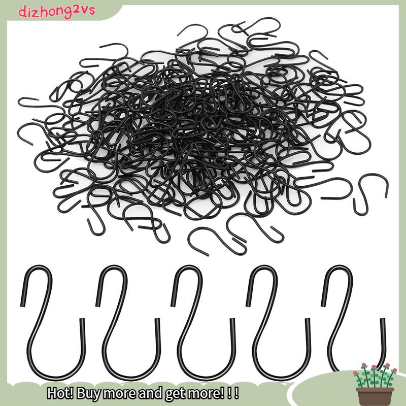 [dizhong2vs]120 ชิ้น 1 นิ้วสําหรับ MINI S-Shaped Hook ตะขอรูปตัว S ขนาดเล็กสําหรับงานฝีมือ (สีดํา)