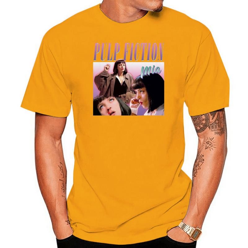 ชื่อ: เสื้อยืดผู้ชาย Pulp Fiction Pulp Mia Wallace