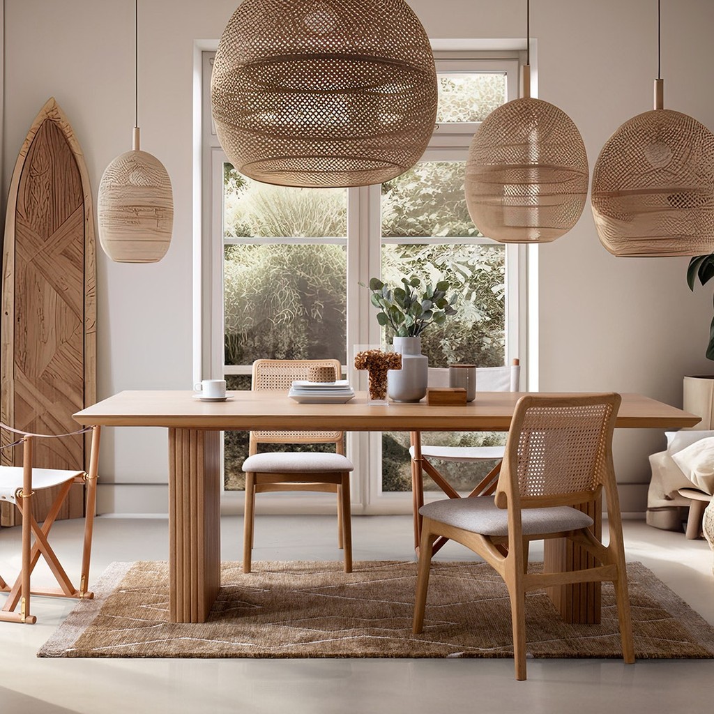 SB Design Square โต๊ะอาหาร รุ่น EDELLE - สีไม้ธรรมชาติ (210x110x77 ซม.) แบรนด์ CLICHE