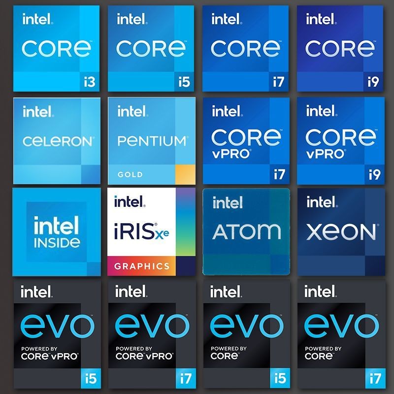 🍀ต้นฉบับ intel11 12รุ่นคอมพิวเตอร์ CPU ชิปสติกเกอร์โน๊ตบุ๊ค diy i3i7