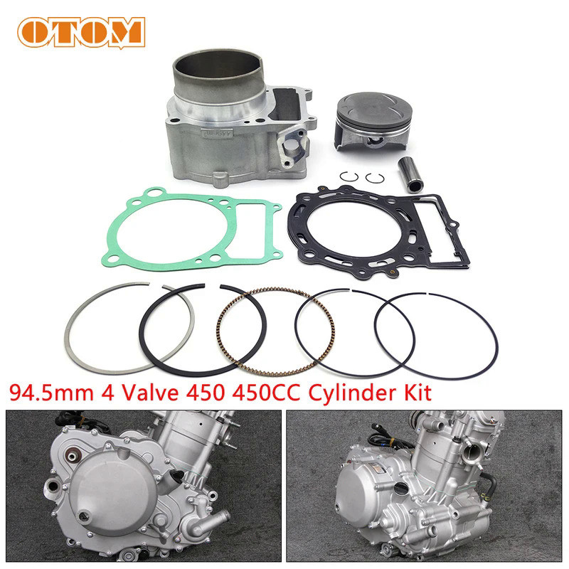 Mo Motorcycle 94.5mm 4 Valve 450CC Cylinder Block Gasket Piston Ring Kit For ZONGSHEN NC450 ZS194MQ 