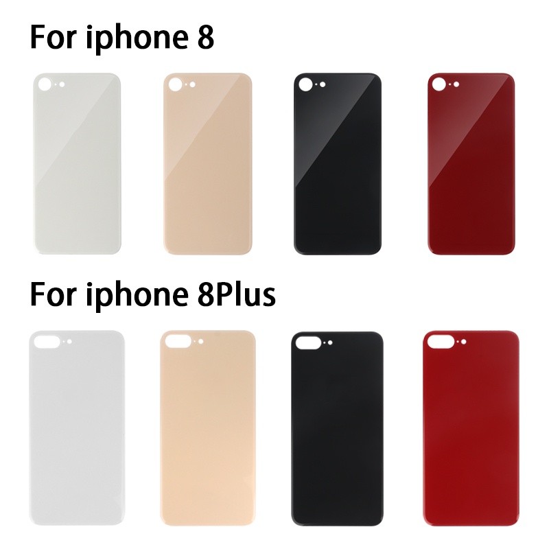 โทรศัพท์ฝาหลังแบตเตอรี่กระจกสําหรับiPhone 8 8 Plusซ่อมด้านหลังกระจกแตกเปลี่ยนรูใหญ่