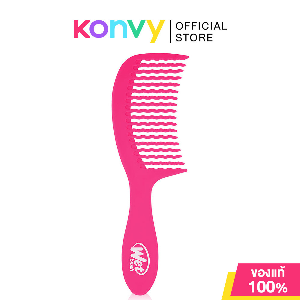 Wet Brush Wetbrush Detangling Comb Pink 1pc หวีซี่หยัก เหมาะสำหรับหวีผมทั้งตอนแห้งและเปียก.