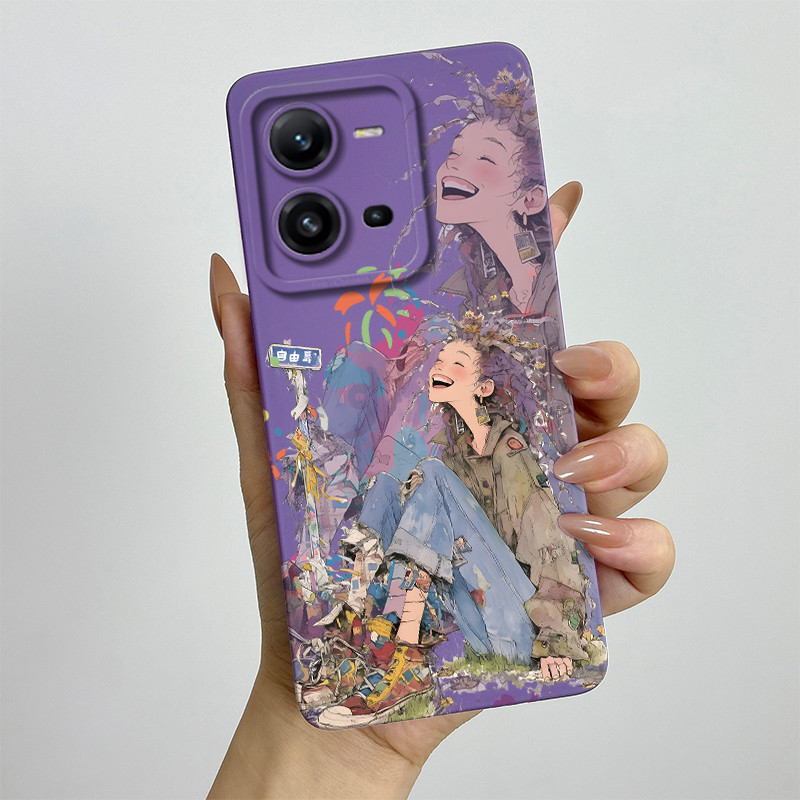 สําหรับvivo V25 5G/vivo V25E 4Gการ์ตูนสไตล์ทาสีครึ่งห่อCoqueสําหรับVivo V 25 5G/vivo V 25E 4Gซิลิโคนนุ่มโทรศัพท์กรณี ราคา ถูกที่สุด ดีลบีเคเค แกลเลอรีภาพที่ 5