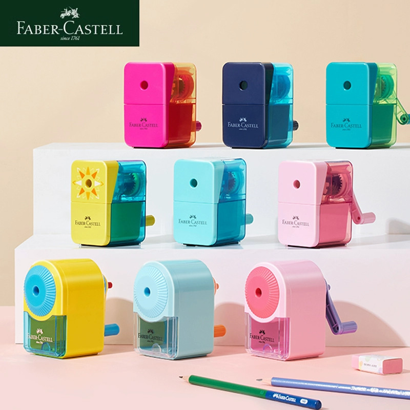 Faber-castell เครื่องเหลาดินสอเครื่องเขียนป้อนตะกั่วอัตโนมัติ Hand-cranked Multi-gear สําหรับอุปกรณ์การเรียนนักเรียน ANGEL MARK