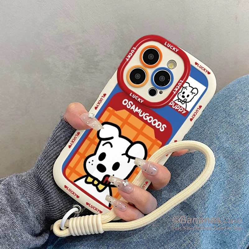 Iphone 16 15 14 13 12 11 Pro Max X Xr Xs Max 7 8 Plus SE2020 เคสโทรศัพท์การ์ตูน Western Highlands Puppy + Lanyard คู่ฝาครอบโทรศัพท์นุ่ม